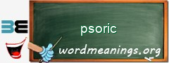 WordMeaning blackboard for psoric